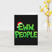 Eww People Santa Hat Funny Christmas Mens Womens K カード (黄色い花)