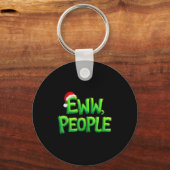 Eww People Santa Hat Funny Christmas Mens Womens K キーホルダー (正面)