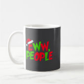 Eww People Santa Hat Funny Christmas Mens Womens K コーヒーマグカップ (左)