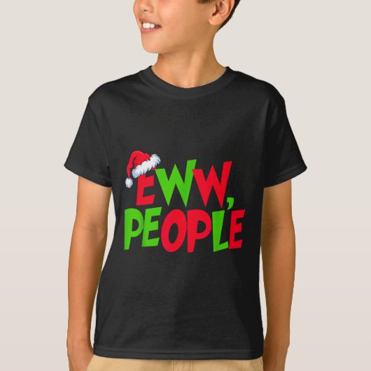 Eww People Santa Hat Funny Christmas Mens Womens K Tシャツ (正面)