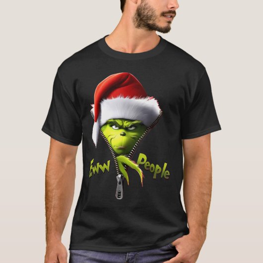 Eww, People Santa Hat Funny Christmas Mens Womens  Tシャツ (正面)