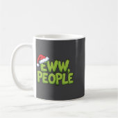 Eww People Santa Hat Green Funny Christmas Men Wom コーヒーマグカップ (左)
