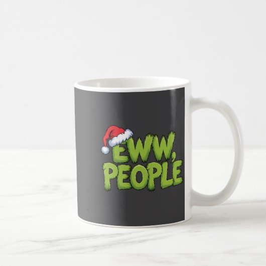 Eww People Santa Hat Green Funny Christmas Men Wom コーヒーマグカップ (右)
