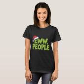 Eww People Santa Hat Green Funny Christmas Men Wom Tシャツ (正面フル)