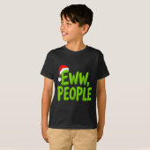 Eww, People Santa Hat Green Funny Christmas Mens W Tシャツ (正面フル)
