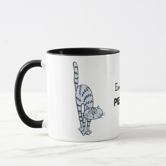Ewwww...PeOpple おもしろい Blue Cat Coffee Mug マグカップ (左)
