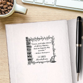 Exエレガント Librisシェークスピア引用文図書館 ラバースタンプ