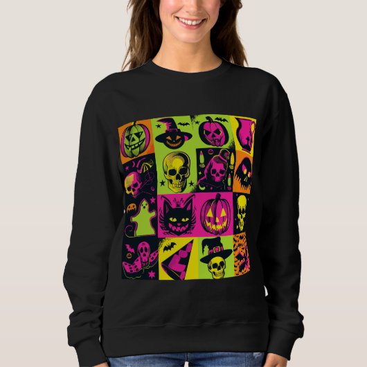 Exデザイナー | カスタマイズ | ハロウィン スウェットシャツ (正面)