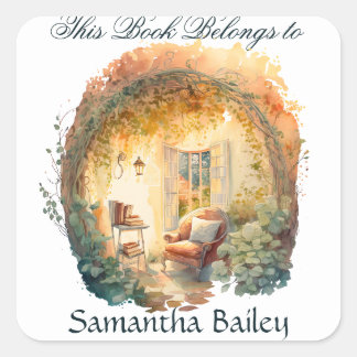 Exライブラリパーソナライズされた蔵書票 スクエアシール