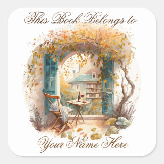 Exライブラリパーソナライズされた蔵書票 スクエアシール