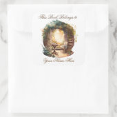 Exライブラリパーソナライズされた蔵書票 スクエアシール (バッグ)