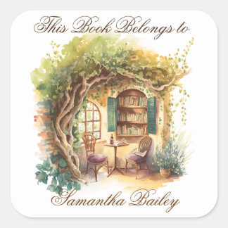 Exライブラリパーソナライズされた蔵書票 スクエアシール