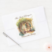 Exライブラリパーソナライズされた蔵書票 スクエアシール (封筒)