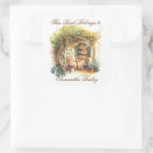 Exライブラリパーソナライズされた蔵書票 スクエアシール (バッグ)