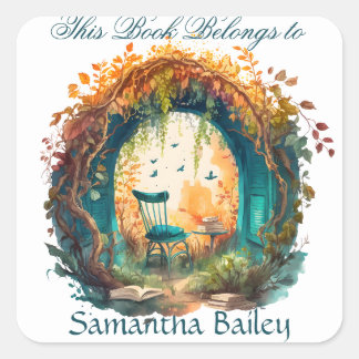 Exライブラリパーソナライズされた蔵書票 スクエアシール