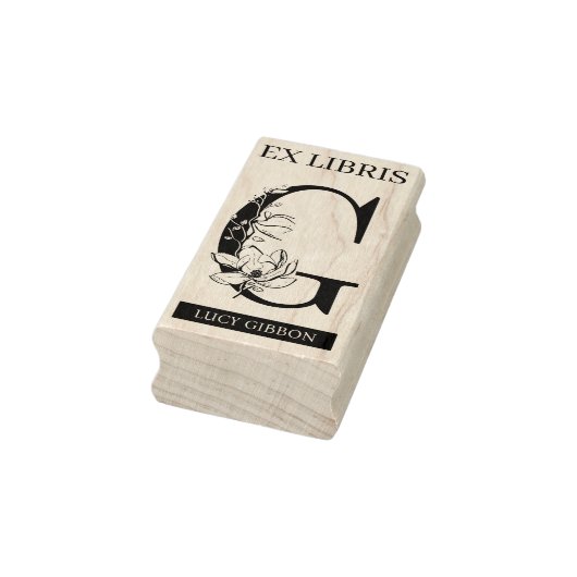 EXライブラリ図書図書館蔵書票モノグラムG ラバースタンプ (スタンプ)