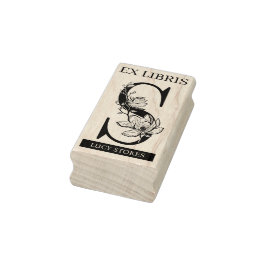 EXライブラリ書庫ライブラリ蔵書票モノグラムS ラバースタンプ