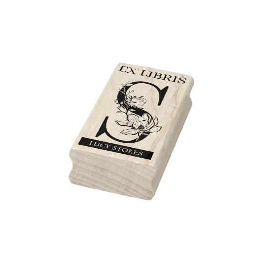 EXライブラリ書庫ライブラリ蔵書票モノグラムS ラバースタンプ (スタンプ)