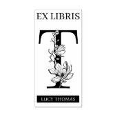 EXライブラリ書庫ライブラリ蔵書票モノグラムT ラバースタンプ (インプリント)