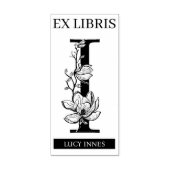 EXライブラリ書庫蔵書票モノグラムI ラバースタンプ (インプリント)