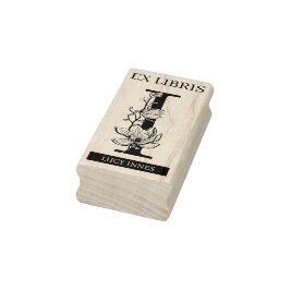 EXライブラリ書庫蔵書票モノグラムI ラバースタンプ
