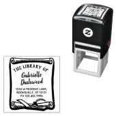 Exライブラリ蔵書票ヴィンテージスクロールライブラリカスタム セルフインキングスタンプ (インサイチュ)