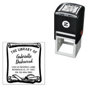 Exライブラリ蔵書票ヴィンテージスクロールライブラリカスタム セルフインキングスタンプ (インサイチュ)