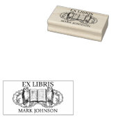 EXライブラリexlibrisブックライブラリ蔵書票フクロウ ラバースタンプ (押印)