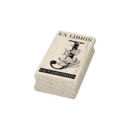 EX図書館蔵書図書館蔵書票モノグラムJ ラバースタンプ