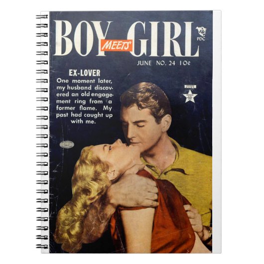 Ex恋人 – ロマンス漫画ブック – レトロ漫画 ノートブック (正面)