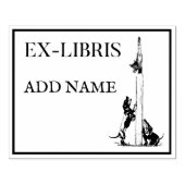 Ex-パーソナライズされたLibris Maple Wood Stamp ラバースタンプ (インプリント)