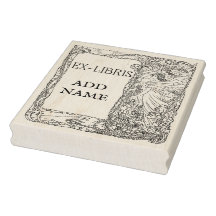 Ex-パーソナライズされたLibris Maple Wood Stamp
