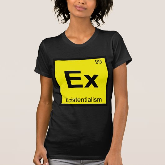 Ex – 実存主義化学周期表 tシャツ (正面)