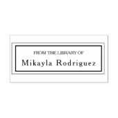 Ex Librisのライブラリから二重枠 ラバースタンプ (インプリント)