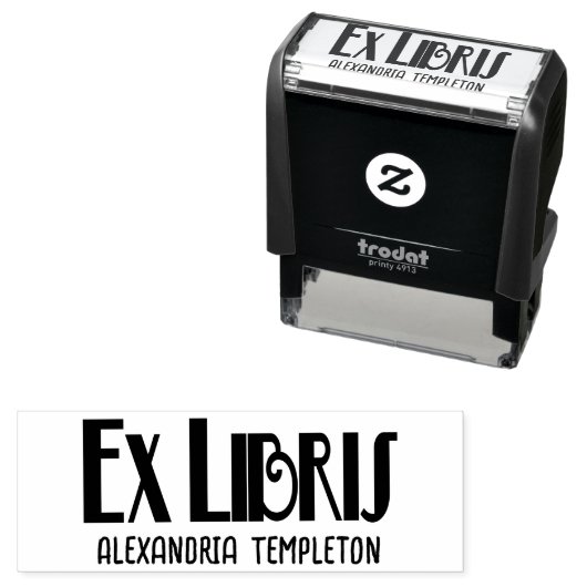 Ex Librisアールデコヴィンテージ文字ライブラリ書名 セルフインキングスタンプ (インサイチュ)