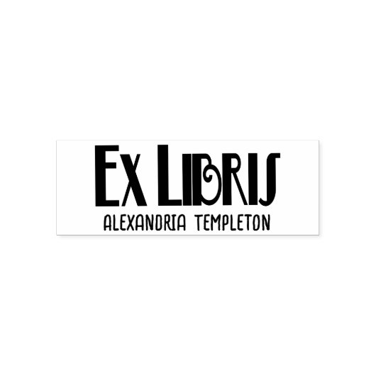 Ex Librisアールデコヴィンテージ文字ライブラリ書名 セルフインキングスタンプ (デザイン)