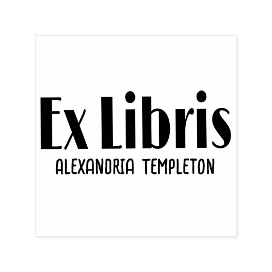 Ex Librisアールデコヴィンテージ文字#2 Library Book セルフインキングスタンプ (デザイン)