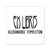 Ex Librisアールデコヴィンテージ文字#3 Library Book セルフインキングスタンプ (デザイン)