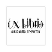 Ex Librisアールデコヴィンテージ文字#4 Library Book セルフインキングスタンプ (デザイン)