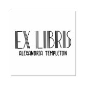 Ex Librisアールデコヴィンテージ文字#5 Library Book セルフインキングスタンプ (デザイン)