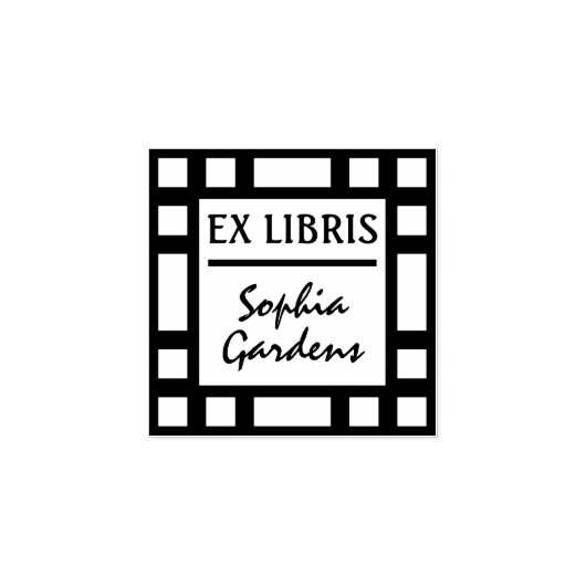 Ex Librisゴムモダンスタンプ ラバースタンプ (インプリント)