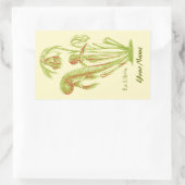 Ex Librisフローラブックプレートシール 長方形シール (バッグ)