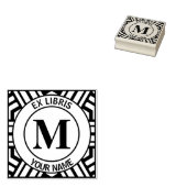 ex librisモノグラム蔵書票 ラバースタンプ (押印)