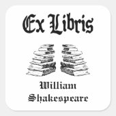 Ex Librisヴィンテージ書書籍のカスタム蔵書票 スクエアシール (正面)