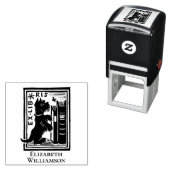 Ex Libris犬の蔵書票ブックリターン セルフインキングスタンプ (インサイチュ)