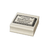 Ex Libris蔵書票ヴィンテージブックと羽の名前 ラバースタンプ (スタンプ)