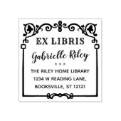 Ex Libris蔵書票華美ヴィンテージ枠 |カスタム ラバースタンプ (インプリント)