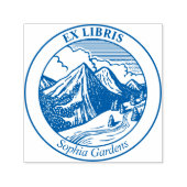 Ex Libris – アルパインランドスケープ セルフインキングスタンプ (デザイン)