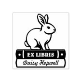 Ex Libris – ウサギ ラバースタンプ (インプリント)