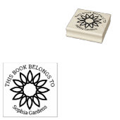Ex Libris – ジオメトリックフラワー01 ラバースタンプ (押印)